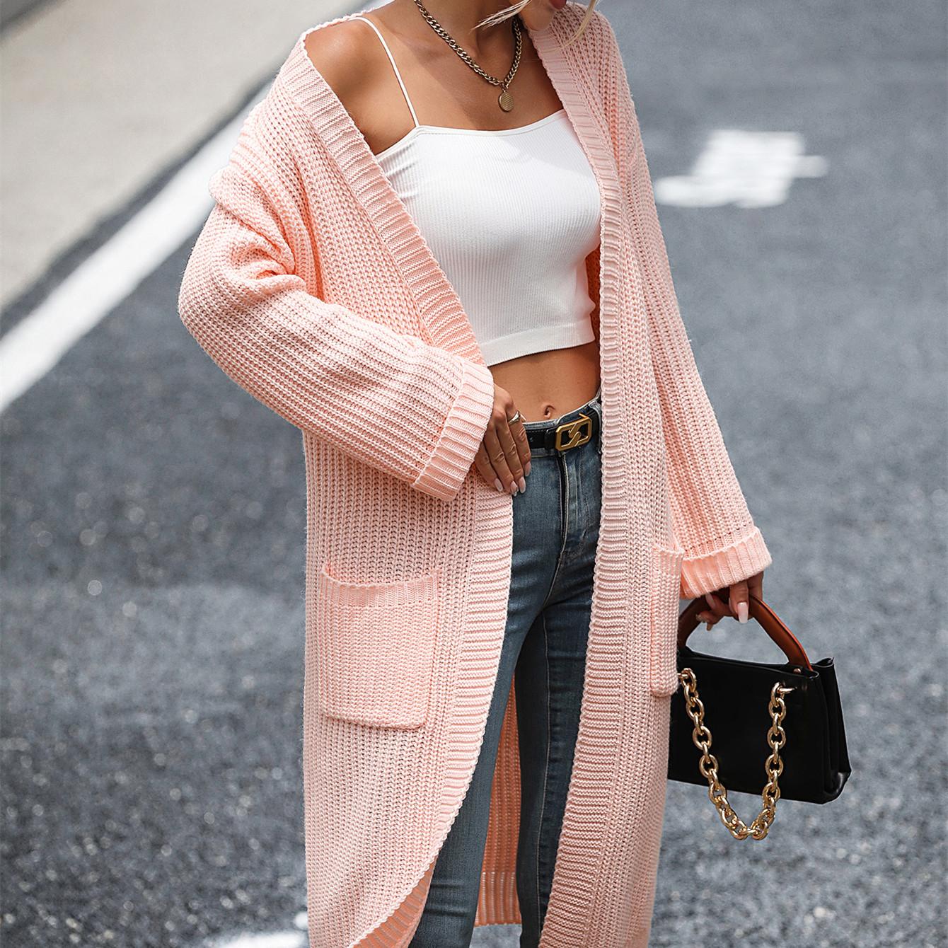 GMXIA женские винтажные повседневные однотонные куртки и пальто с длинными рукавами — фото 5