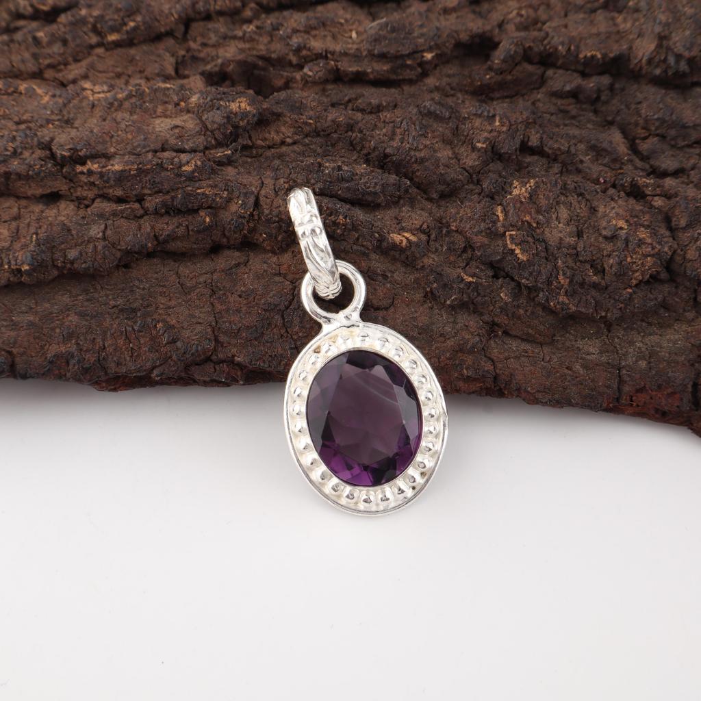 African Amethyst Pendant Gemstone Jewelry, 925 Sterling Silver Pendant, Handmade Jewelry Pendant, Gift For Women