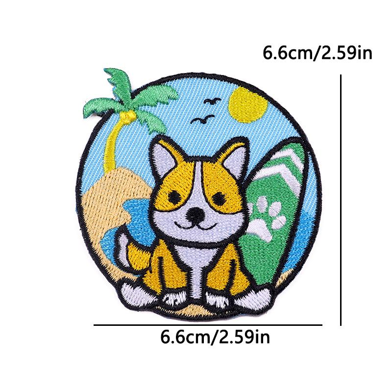 Japanese Cartoon Style Embroidery Patch Iron On Patches For Clothing Stickers Cherry Blossoms Fusible/Sewing Decorate Applique
