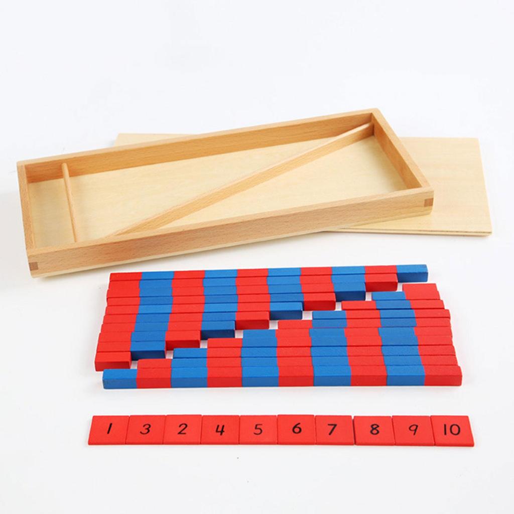 Montessori Numerical Rods Learning Bars Counting Cognition Multifunctional Math for Preschool