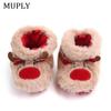 Winter Baby Girls Boys Keep Warm Shoes Muply Christmas Elk First Walkers Anti-slip Newborn Toddler Infant Girl Footwear Shoes