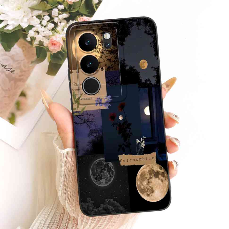 For Vivo S17 V2283A Case Cute Cartoon Cat Butterfly Silicone Back Cover For Vivo S17 S17 Phone Protection Cases Fundas