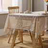 French Small Flower Fringed Tablecloth Ins Pastoral Small Fresh Jacquard Lace Tablecloth Photo Background Table Fabric