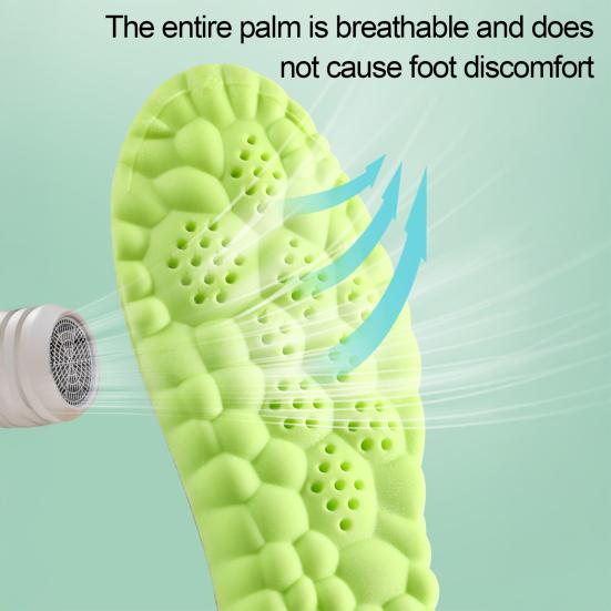 1 Pair Memory Foam Kids Insoles Breathable Moisture-Absorbing Sports Insole Shock Absorption Insoles for Boys Girls