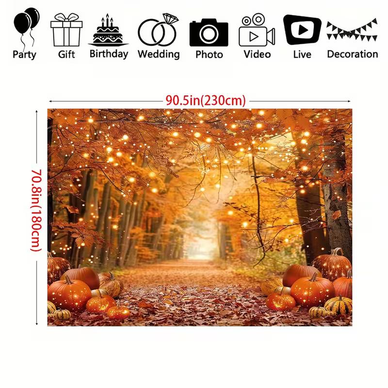 2D Thanksgiving Forest Backdrop Autumn Leaves Photography Background