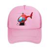 Red Toy Helicopter Graphic Mesh Baseball Cap Casual Hat Outdoor  For Womens Unisex FeUnisex