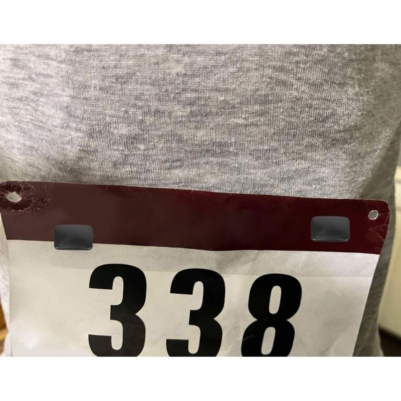 Pack of 4 Pairs Running Bib Magnetic Buckles No Pin Secure Attachment Lightweight Design For Running Event