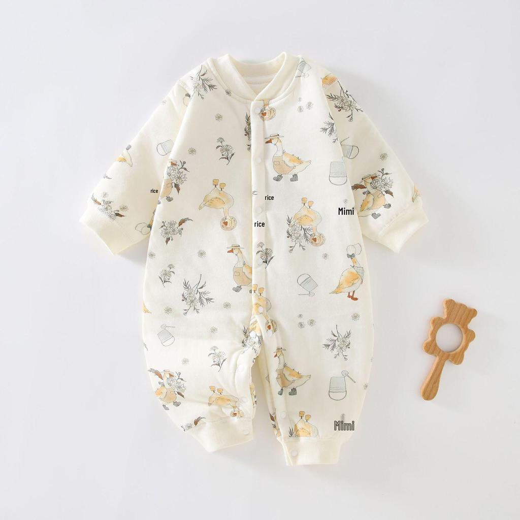 40g Dünner Baumwoll-Kleinkind-Overall: Universeller warmer Freizeit-Strampler für Säuglinge, Jungen und Mädchen, Herbst/Winter