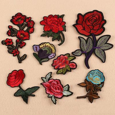 Rose Flower Sew Badge Iron On Embroidery Patches Bag Jeans Applique