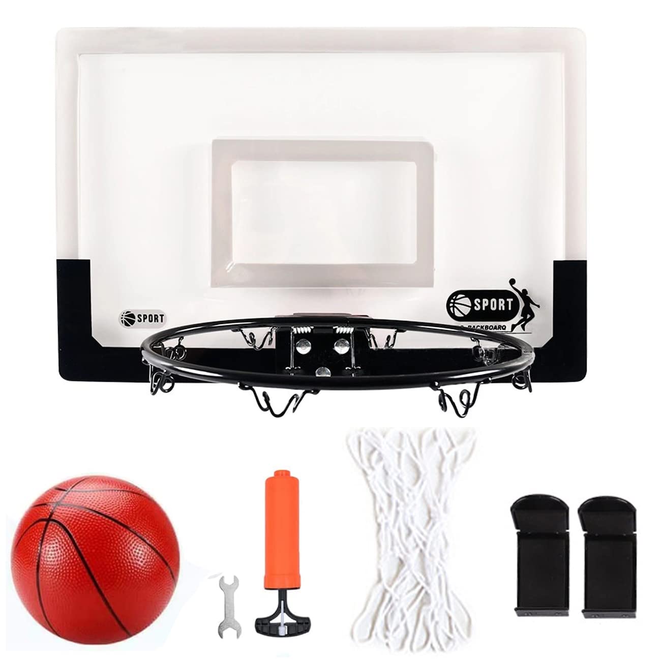 

KKYOYRE Баскетбол Баскетбол Мини Баскетбол Двойной Детский Мяч для Снятия Стресса и Семейный Спортивный Щит, Кольцо, Доска, Пружина, Для Помещений, Игрушка, Тренировка, Ударопрочный,