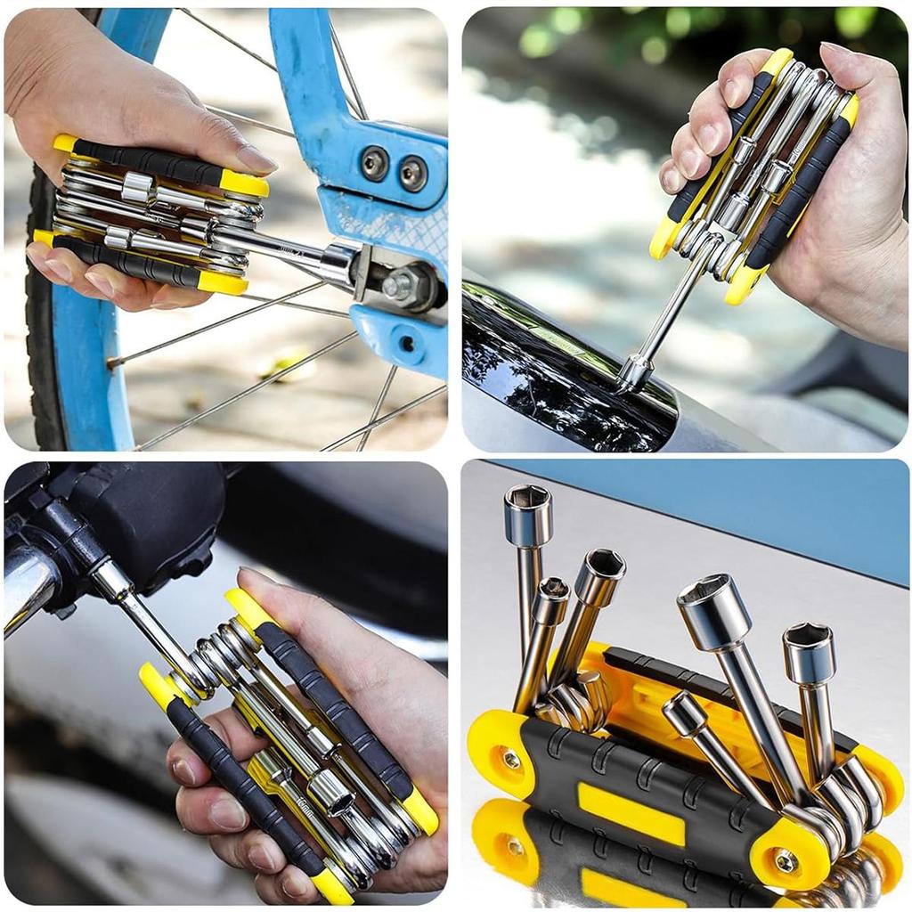 Folding Allen Wrench Set, Standard & Allen Key Set Tool 1 Pack Portable Hex Key Set for All Business and Home Purposes