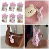 Cute Cartoon Rabbit/Bear Keychain Women's Bag Wallet Purse Pendant Charm Fun and Unique Accessory for Phone Bags Keys
