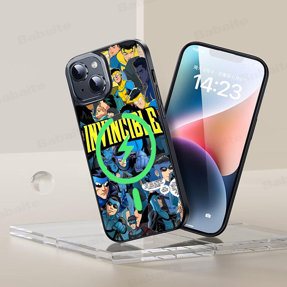 Beliebter Animations-Superheld I-Invincible Cartoon-Handyhülle Magnetische Hülle Für IPhone 16 14 13 12 11 15 Pro Max Plus
