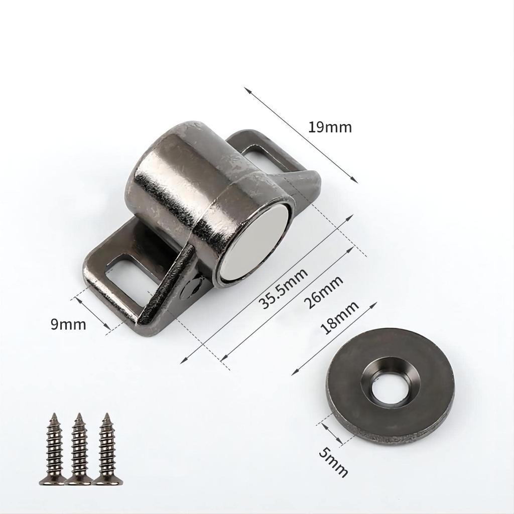 Magnetický Dveřní Zámek Nábytkové Kování Silné Magnety pro Dveře Skříněk Zarážky Super Výkonný Skříňový Neodymový Magnetický Západkový Zámek