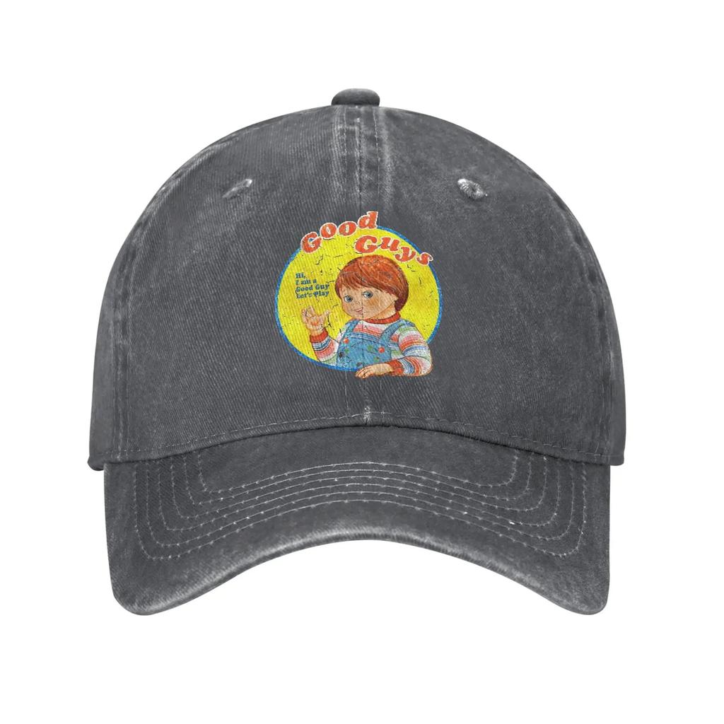 Chucky Good Guys Baseball Cap Sun  Running Hippie Sun-Proof Washed Hip Hop Hats Men Adult Fitted Retro Print Snapback Cap