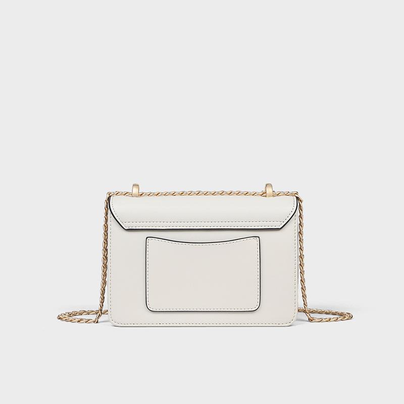 New Autumn and Winter Genuine Leather Women's Crossbody Bag Chain Shoulder Small Square Bag Underarm Bag