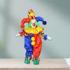 38cm Colorful Costume Smiling Porcelain Clown Figurine Dolls for Creative Gift Home Decors and Festives Celebration