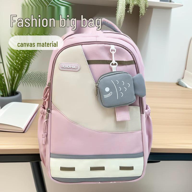 Unisex Trendy Color Block Large Capacity Scratch-Resistant Versatile Student Backpack