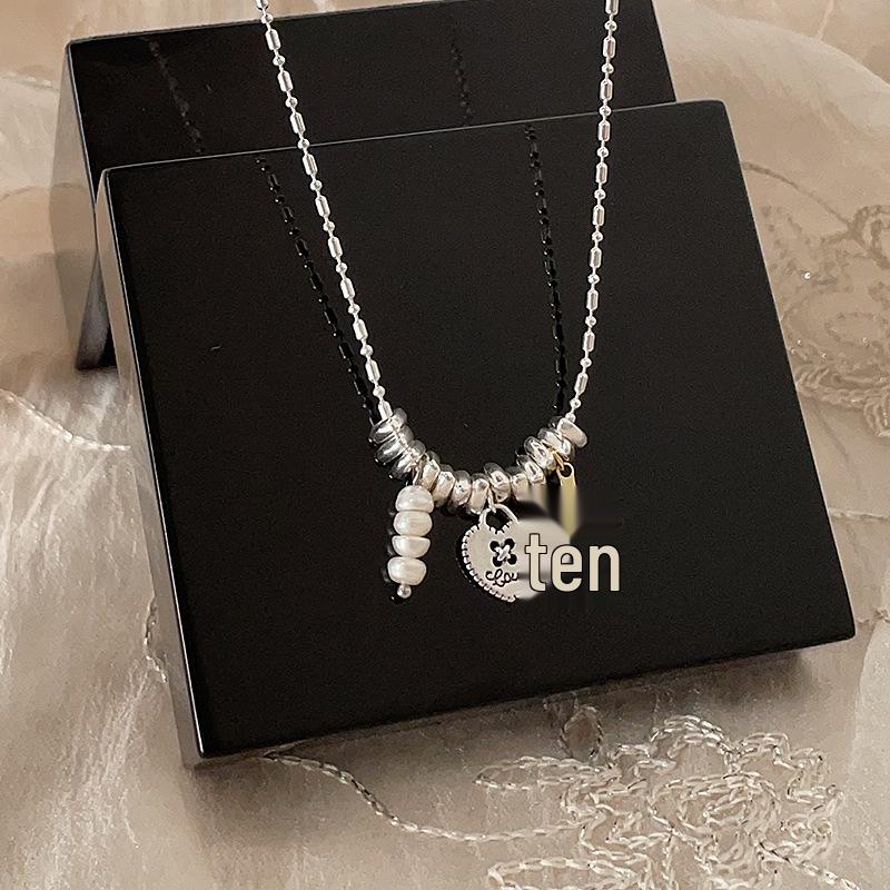 

Women s Silver Heart Cross Tassel Necklace - Versatile Simple Choker Chain