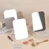 Portable Rectangular Wall-Mounted Makeup Mirror with Stand for Dorm Rooms