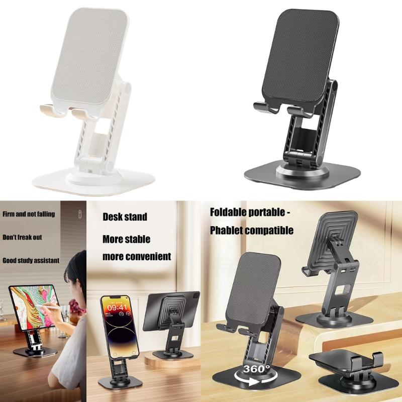 360 Degree Rotating Cellphone Holder Lazy Bracket for Phone Tablet Folding Adjustable Table Support Stand