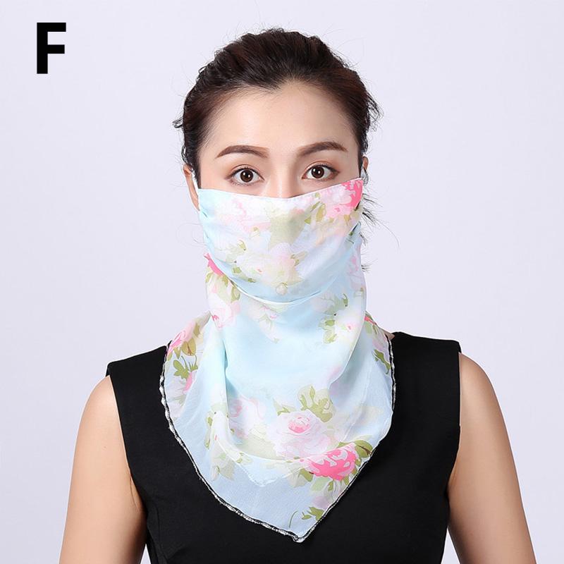 Buy Women Riding Neck Protection Breathable Silk Scarf Summer Chiffon