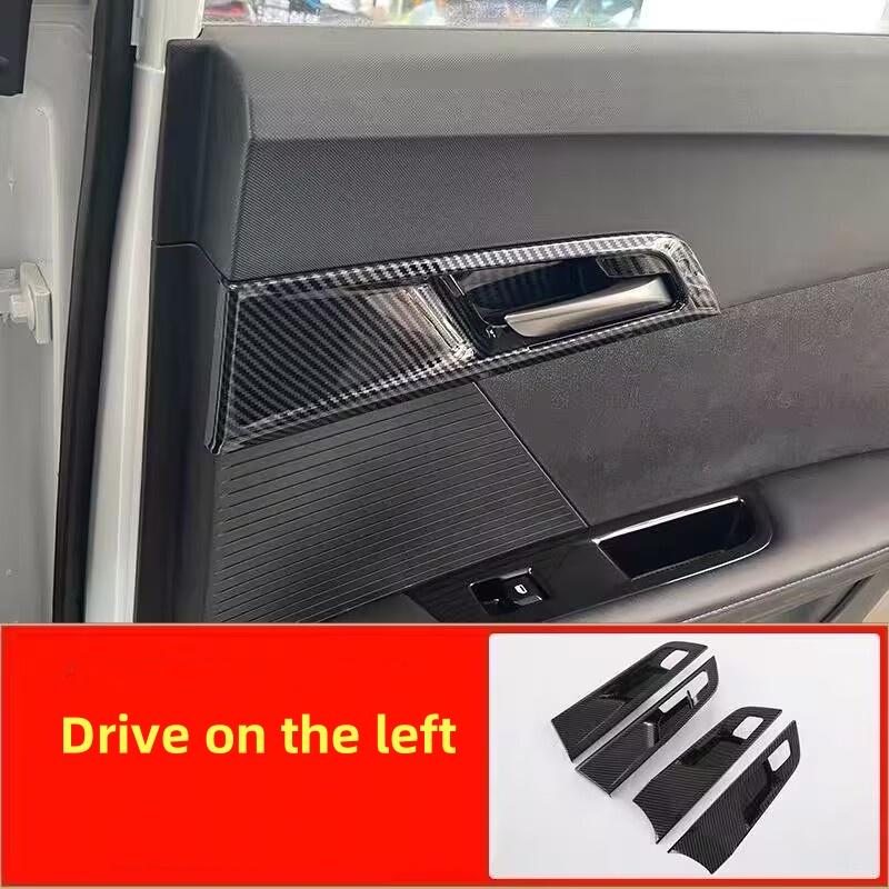 WAK1  LHD/RHD Car Window Control Lift Panel Cover Sticker Carbon Fiber 4pcs for MG4 MG 4 EV Mulan 2023- 2024 Acc.