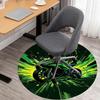 1PC Motorcycle Speed Round Chair mat Area Rug - Non-Slip, Floor Mat for Office, Bedroom, home decor Christmas Gift c0528026