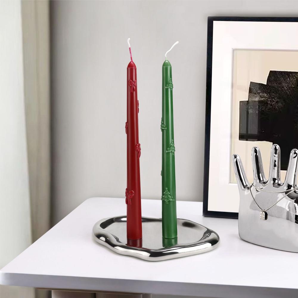 Kegelkerzenformen, Relief-Säulen-Harzformen, Weihnachtsbaum-, Bogen-, Blatt- und Kürbis-Design zur Herstellung von Kerzenständern, Party-Dekor