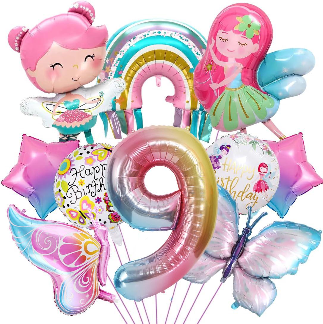 

Blue Pink Butterfly Rainbow Side Flying Butterfly Balloon Set Elf Theme Children S Birthday Party Decoration Photo Elf Butterfly Balloon Set 9