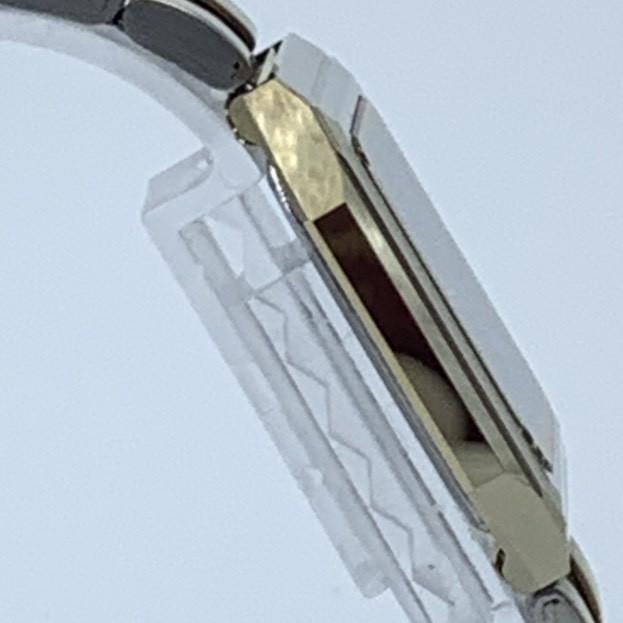 New Batteries Working Good RADO DIASTAR 110.9518.3 Quartz QZ Square Black and Blue Dial Gold Tone Stainless Steel 3-Hand Watch Cleaned