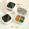 Moisture-proof Pill Box Sealed Mini Pill Case Portable 4 Grids Medicine Box  Bedroom
