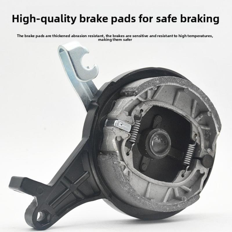 Electric scooter Black King 110 rear drum brakes, universal brake rear assembly for electric vehicles, wear-resistant brake pads