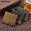 SchoolbagMenBense New Bronzing Printing Men's Wallet Short, Hinge Matte Multi-card Position Large Capacity Men's Wallet