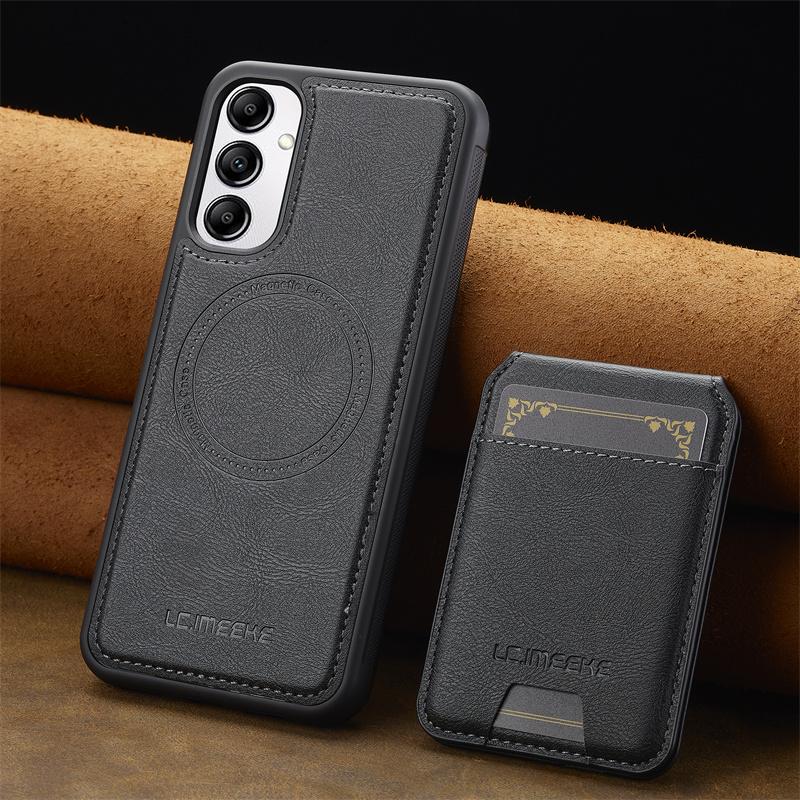 2 In 1 Magsafe Leather Phone Case For Samsung Galaxy A56 A36 A16 A15 A14 A34 A35 A55 A54 A53 A52 A17 Magnetic Card Holder Cover