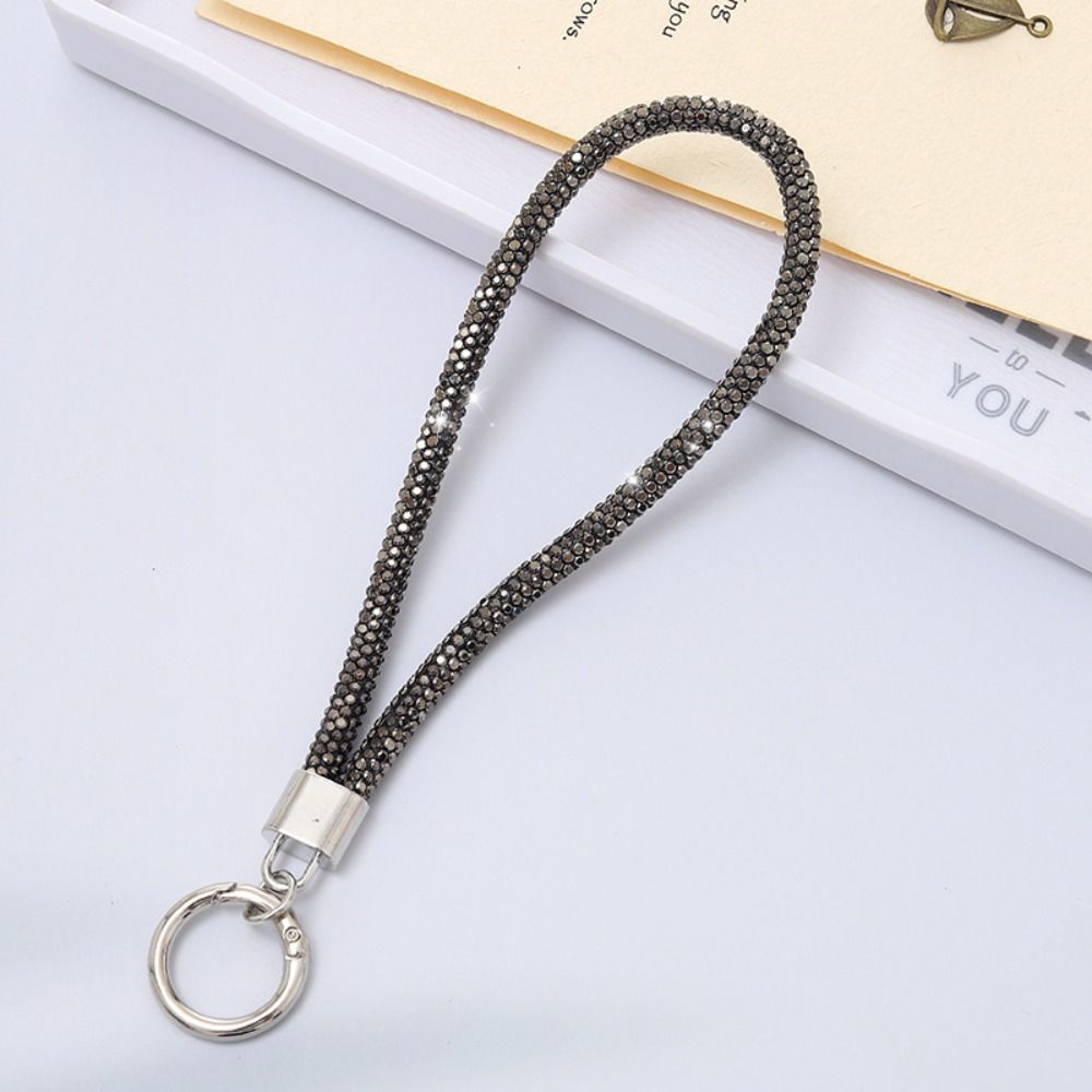 Fashion Glitter Rhinestone Phone Lanyard Bright Bling Bling Crystal Wrist Straps Hanging Anti-lost Rope Phone Accessories