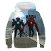 Felpe con Cappuccio Grafica 3D Gioco Divertente Skibidi Toilet Felpe High Street Ragazzi Ragazze Pullover Larghi Streetwear Felpe per Adolescenti