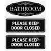 Haiabei 3 Stück Badezimmer-Schild Aufkleber Für Geschäft Und Zuhause Selbstklebend Niedliche Badezimmer-Dekoration Bitte Tür Geschlossen Halten Für Tür Wate
