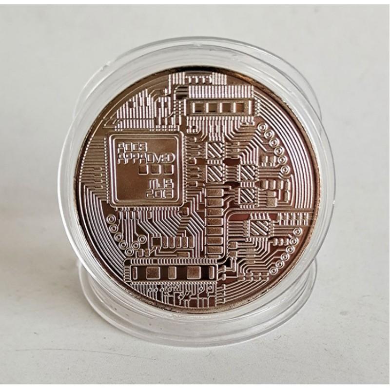 Gold Plated Bitcoin Coin Collectible Art Collection Gift Physical Commemorative Casascius Bit Btc Metal Antique Imitation