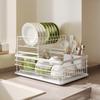 Kitchen Dish Rack Draining Rack Cupboard Storage Rack Household Countertop Multi-Functional Dish Rack Tableware Storage Rack