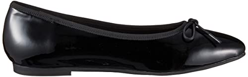 Carino CAWG22303 Damen Ballerinas aus schwarzem Lackleder, Größe 23,0 cm