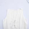 2025 Spring Women's Sleeveless Tie-Waist Dress - European & American Style Fashion with Lining