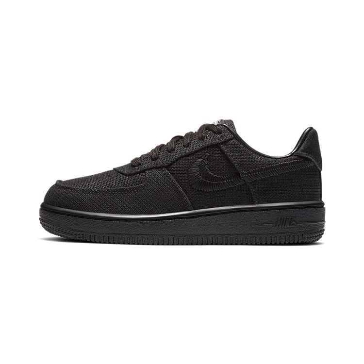 

Черные детские кроссовки Nike Stussy x Air Force 1 Low PS DD1578-001