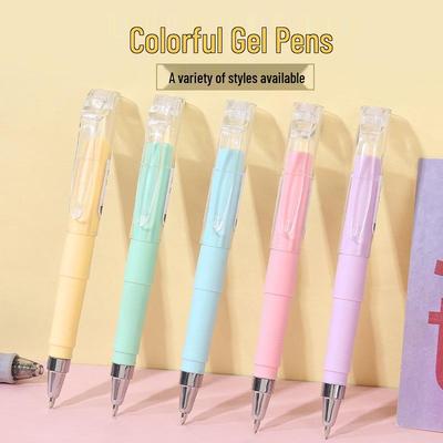 Mini kapesní černá gelová tužka 0,5 mm - Přenosná krátká s designem z uhlíkových vláken