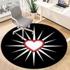 1PC Heart Symbol Chair Carpet for Office, Indoor Non-Slip Washable Carpet, Soft Comfortable Mat For Office Room Yy250930303