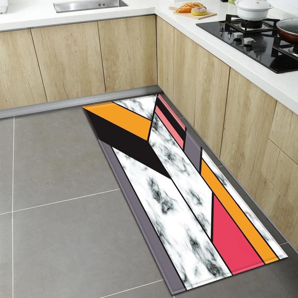 Wzorzysta Mata Podłogowa z Teksturą Marmuru do Domu Kuchni Dekoracja Przed Drzwiami Mata Podłogowa