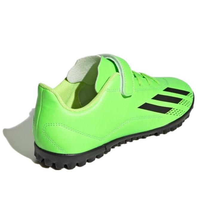 Adidas X SPEEDPORTAL.4 H&L TF Abrasion Resistant Low top Kids' Soccer Shoes Neon Green Kids' GW8501