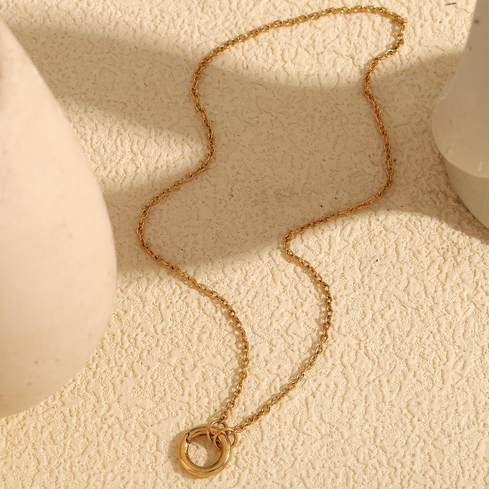 MamacitaSlay DIY Spring Buckle Single Chain Paper Clip Chain Necklaces For Women Stainless Steel Jewelry Accessories For Women
