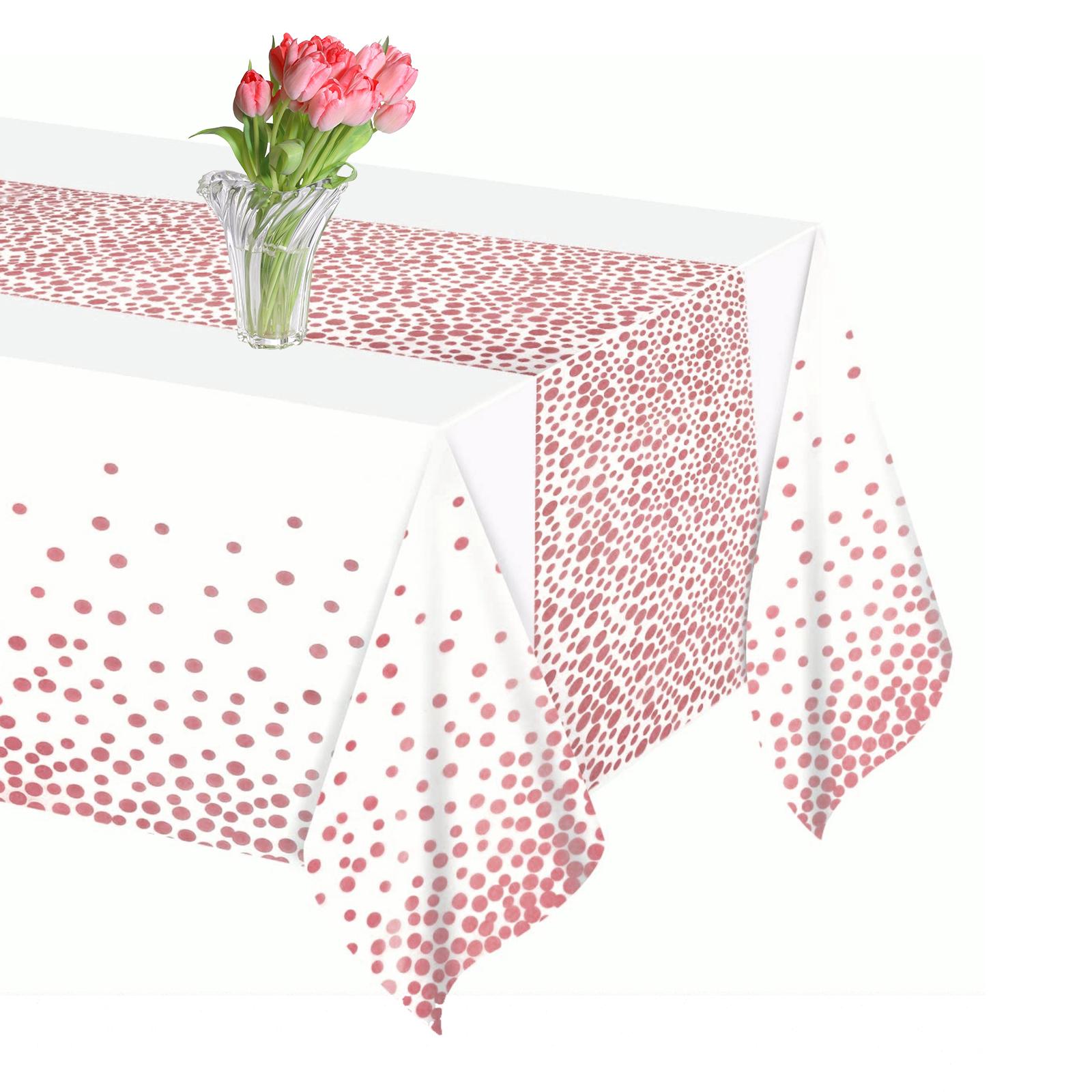 

Black Gold Tablecloth 54X108 Inch (137X274Cm) Party Supplies, Rectangular Black Gold Table Cover For Halloween, Christmas 54x108inch рожевий