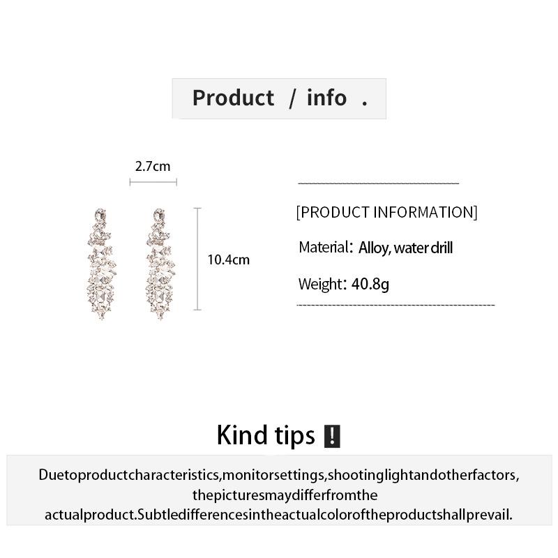 Exaggerated Rhinestone Irregular Earrings: High-End Minimalist Fashion Studs